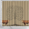 Gelbvieh Cattle (Cow) Print Shower Curtain-Free Shipping