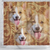 Cute Pembroke Welsh Corgi Print Shower Curtains-Free Shipping