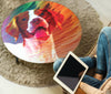Brittany Dog Print Circular Coffee Table