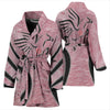 Percheron Horse Print On Pink Women's Bath Robe-Free Shipping