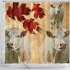 Charolais Cattle (Cow) Print Shower Curtain-Free Shipping