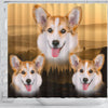 Pembroke Welsh Corgi Print Shower Curtains-Free Shipping