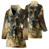 New German Shepherd Print Women's Bath Robe-Free Shipping