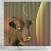 Senepol Cattle (Cow) Print Shower Curtain-Free Shipping
