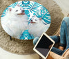 American Eskimo Print Circular Coffee Table
