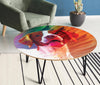 Brittany Dog Print Circular Coffee Table