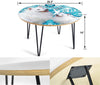 American Eskimo Print Circular Coffee Table