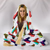 Great Dane Dog Pattern Print Hooded Blanket