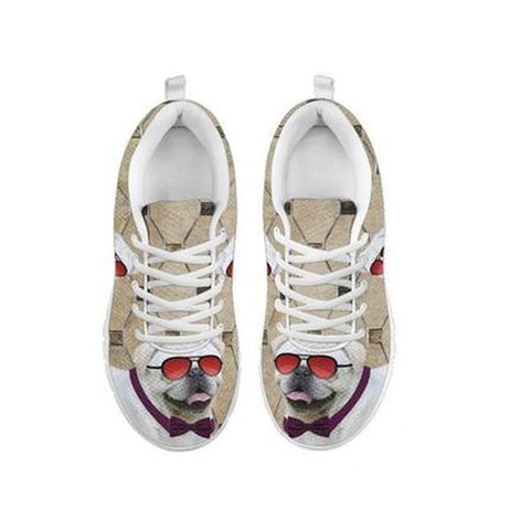 Amazing Pug Dog With Red Glasses Print Running Shoes For Women-Free Shipping-For 24 Hours Only-Paww-Printz-Merchandise