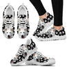 Dog  Paws Print (Black/White) Running Shoes For Women-Free Shipping-Paww-Printz-Merchandise