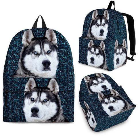 Siberian Husky Dog Print Backpack-Express Shipping-Paww-Printz-Merchandise