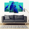 Lovely Hyacinth Macaw Parrot Print 5 Piece Framed Canvas- Free Shipping-Paww-Printz-Merchandise
