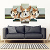 Pembroke Welsh Corgi Print-5 Piece Framed Canvas- Free Shipping-Paww-Printz-Merchandise