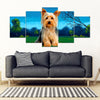 Cute Yorkie(Yorkshire Terrier) Print 5 Piece Framed Canvas- Free Shipping-Paww-Printz-Merchandise