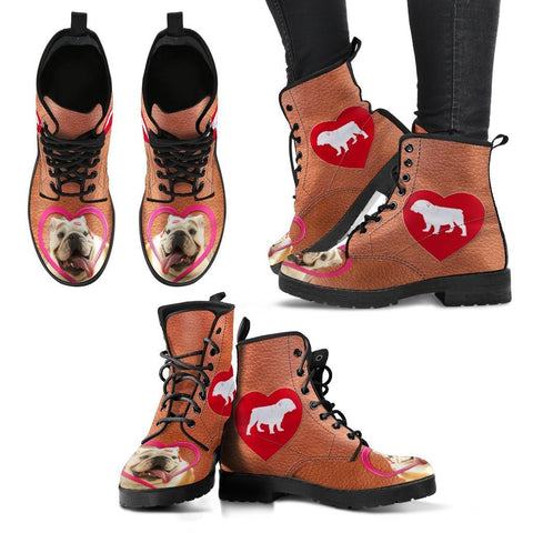 Valentine's Day Special Bulldog Print Boots For Women-Free Shipping-Paww-Printz-Merchandise