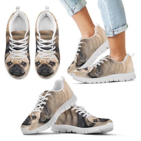Pug Dog Running Shoes For Kids-3D Print-Free Shipping-Paww-Printz-Merchandise