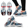 Border Collie Dog Print Christmas Running Shoes For Women-Free Shipping-Paww-Printz-Merchandise
