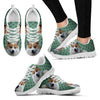 Icelandic Sheepdog Print (White/Black) Running Shoes For Women-Express Shipping-Paww-Printz-Merchandise