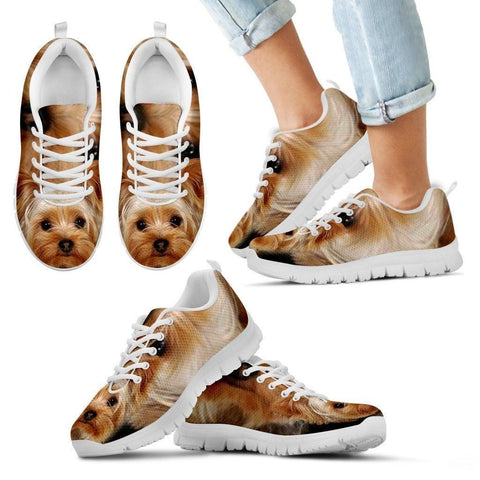 Yorkshire Print (White) Running Shoes For Kids-Express Delivery-Paww-Printz-Merchandise