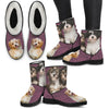 Cute Havanese Print Faux Fur Boots For Women-Free Shipping-Paww-Printz-Merchandise