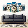 Alaskan Malamute Print- Piece Framed Canvas- Free Shipping-Paww-Printz-Merchandise