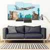 Happy Cats Print-5 Piece Framed Canvas- Free Shipping-Paww-Printz-Merchandise