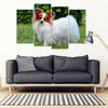 Papillon Dog Print New 5 Piece Framed Canvas- Free Shipping-Paww-Printz-Merchandise