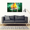 Sun Conure (The Sun Parakeet ) Parrot Print 5 Piece Framed Canvas- Free Shipping-Paww-Printz-Merchandise
