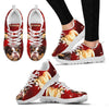 Bulldog On Red-Women's Running Shoes-Free Shipping-Paww-Printz-Merchandise