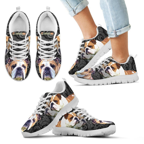 Bulldog Print-Kid's Running Shoes-Free Shipping-Paww-Printz-Merchandise