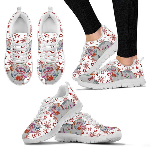Brussels Griffon Christmas Print Running Shoes For Women-Free Shipping-Paww-Printz-Merchandise