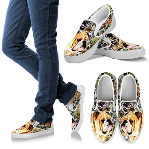 Amazing Bulldog Print Slip Ons For Women-Express Shipping-Paww-Printz-Merchandise