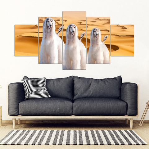 Afghan Hound Print- Piece Framed Canvas- Free Shipping-Paww-Printz-Merchandise