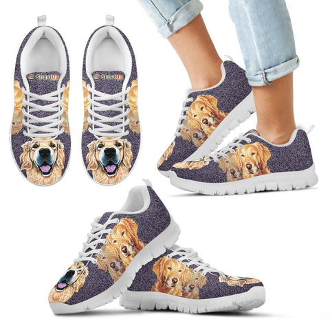 Golden Retriever Print-Kid's Running Shoes-Free Shipping-Paww-Printz-Merchandise