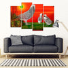 Cute African grey parrot With family Print-5 Piece Framed Canvas- Free Shipping-Paww-Printz-Merchandise