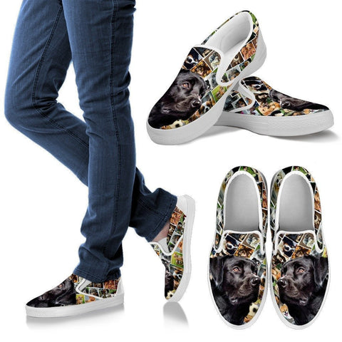 Amazing Black Labrador Print Slip Ons For Women-Express Shipping-Paww-Printz-Merchandise