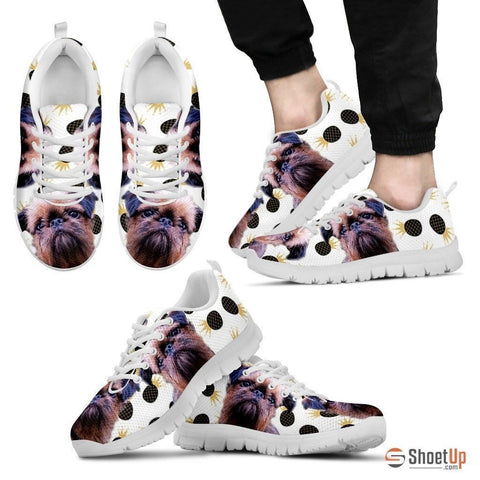 Customized(1914) Dog (White/Black) Running Shoes For Men-Free Shipping-Paww-Printz-Merchandise