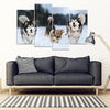 Siberian Husky Print- Piece Framed Canvas- Free Shipping-Paww-Printz-Merchandise