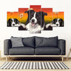 Border Collie Print-5 Piece Framed Canvas- Free Shipping-Paww-Printz-Merchandise