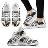 Large Black Pig Print Christmas Running Shoes For Women- Free Shipping-Paww-Printz-Merchandise