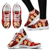 Norwich Terrier On Red-Women's Running Shoes-Free Shipping-Paww-Printz-Merchandise
