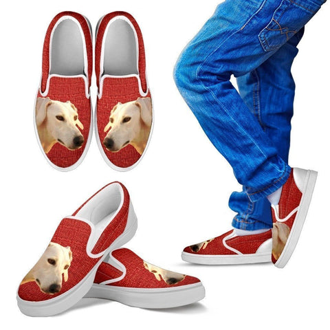 Sloughi Dog Print Slip Ons For Kids-Express Shipping-Paww-Printz-Merchandise