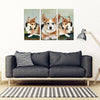 Pembroke Welsh Corgi Print-5 Piece Framed Canvas- Free Shipping-Paww-Printz-Merchandise