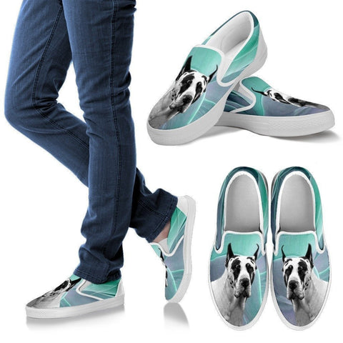 Great Dane Dog Print Slip Ons For Women-Express Shipping-Paww-Printz-Merchandise