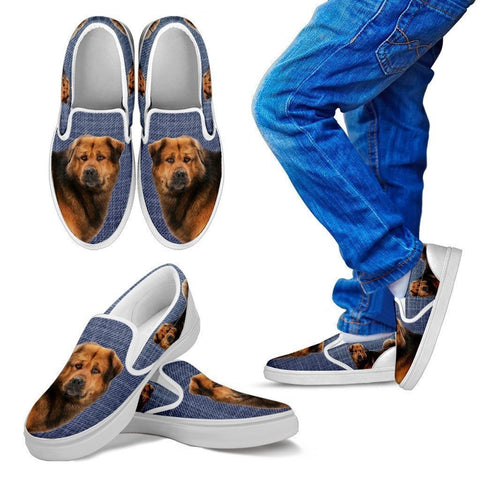 Tibetan Mastiff Dog Print Slip Ons For Kids-Express Shipping-Paww-Printz-Merchandise
