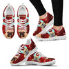 French Bulldog On Red-Women's Running Shoes-Free Shipping-Paww-Printz-Merchandise