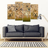 Norwich Terrier Print-5 Piece Framed Canvas- Free Shipping-Paww-Printz-Merchandise