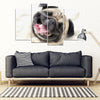 Laughing Pug Print Piece Framed Canvas- Free Shipping-Paww-Printz-Merchandise