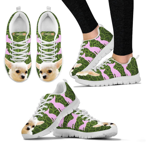 Chihuahua On Green-Women's Running Shoes-Free Shipping-Paww-Printz-Merchandise