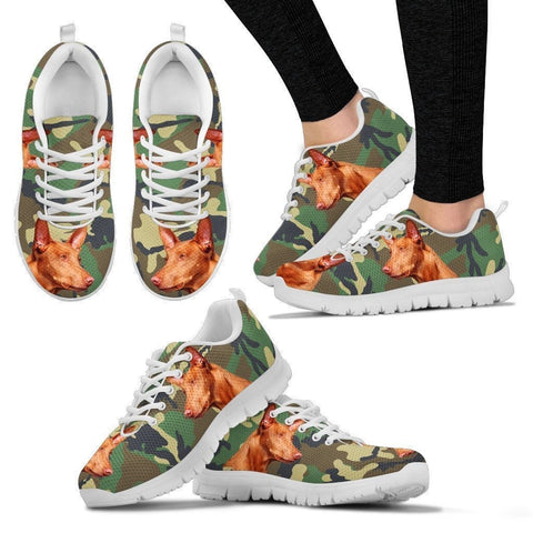 Pharaoh Hound Dog Print (Black/White) Running Shoes For Women-Express Shipping-Paww-Printz-Merchandise